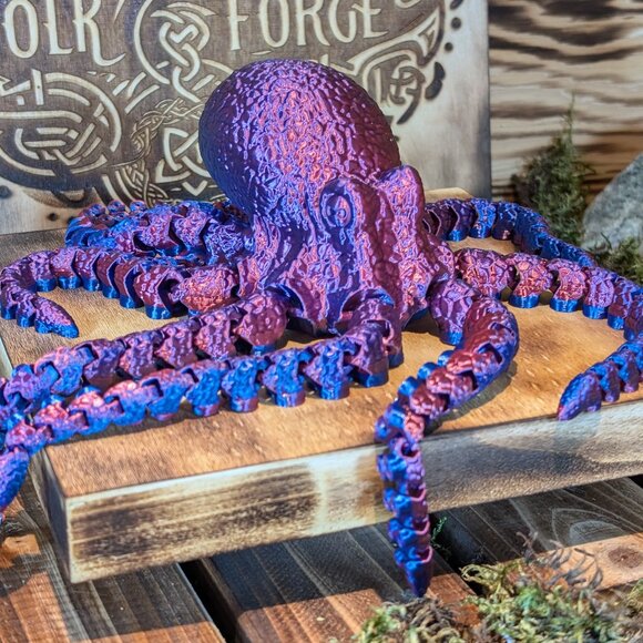 Articulated Spinning Flexi Octopus Fidget Toy Ocean Animal 3D Printed - Picture 4 of 16